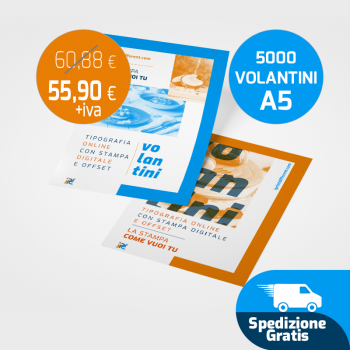 Stampa 5000 Volantini Pubblicitari A5