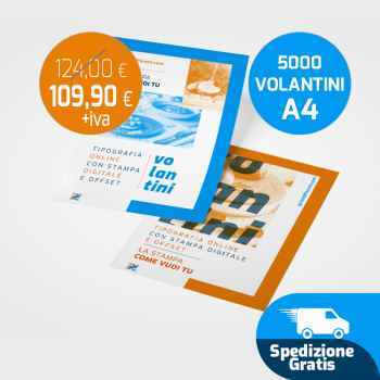 Stampa 5000 Volantini A4 spedizione gratuita